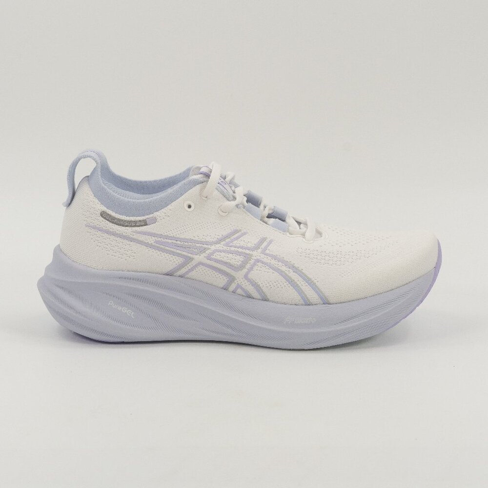 Asics White and Lavender Running Shoes